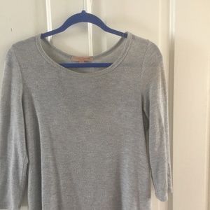 Grey Sweater with Pleating Detail on Back
